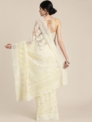 tonal embroidered saree with blouse - 16495903 - Standard Image - 2