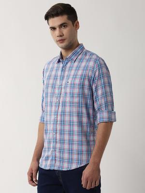 blue checkered casual shirt - 16496267 - Standard Image - 2