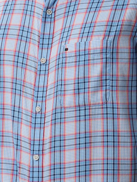 blue checkered casual shirt - 16496267 - Zoom Image - 5