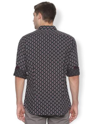 navy blue cotton blend casual shirt - 16496273 - Standard Image - 2