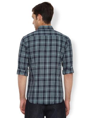 blue cotton casual shirt - 16496278 - Standard Image - 2