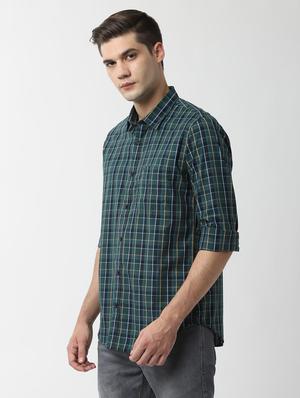 green checkered casual shirt - 16496283 - Standard Image - 2