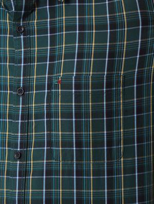 green checkered casual shirt - 16496283 - Standard Image - 5