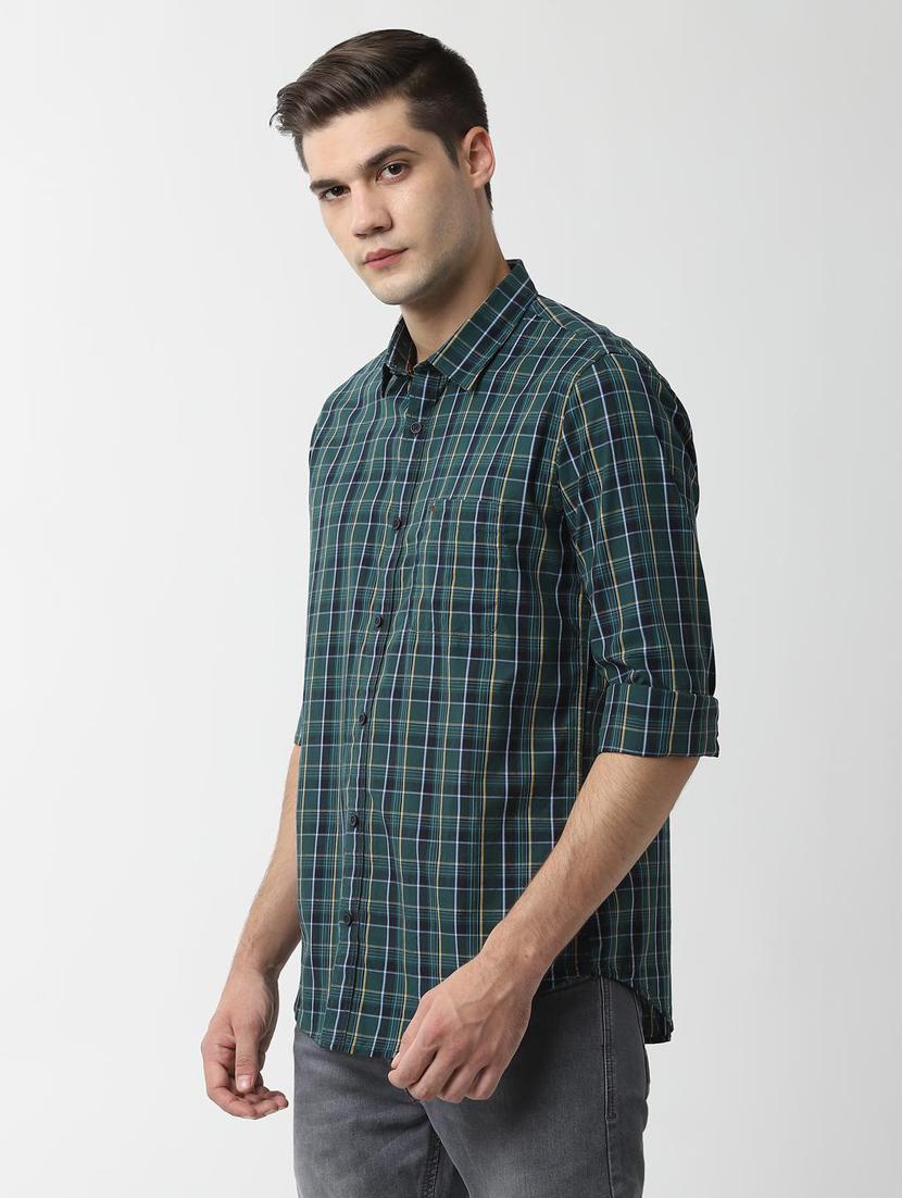 green checkered casual shirt - 16496283 - Zoom Image - 2
