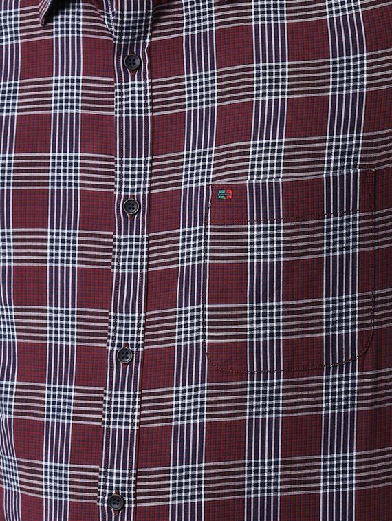purple checkered casual shirt - 16496298 - Zoom Image - 5