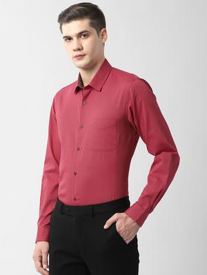 pink self design formal shirt - 16496395 - Standard Image - 2