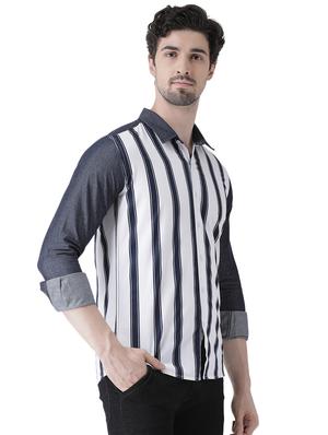 white striped casual shirt - 16496530 - Standard Image - 2