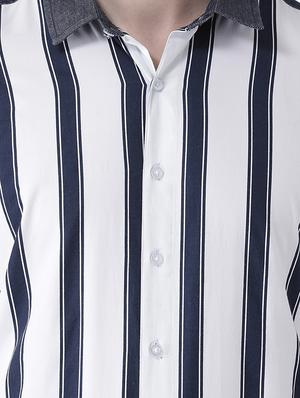 white striped casual shirt - 16496530 - Standard Image - 5