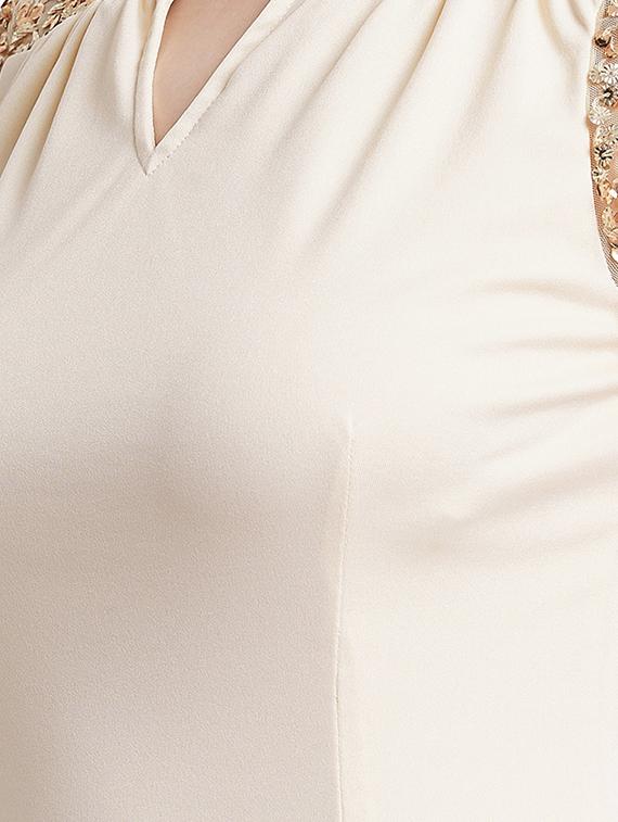 styled neck sequined detail bodycon dress - 16496877 - Zoom Image - 5