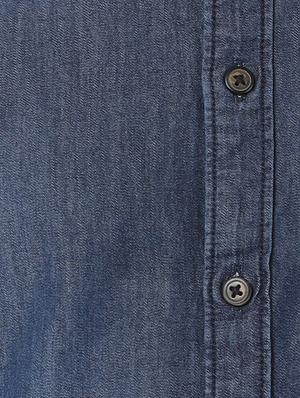 navy blue faded casual shirt - 16497169 - Standard Image - 5