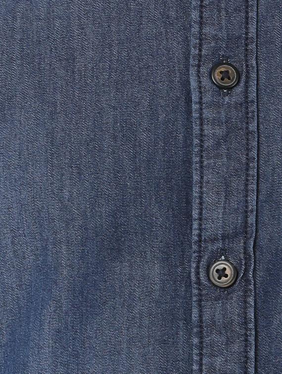 navy blue faded casual shirt - 16497169 - Zoom Image - 5