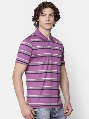purple striped pocket t-shirt - 16497913 - Standard Image - 2