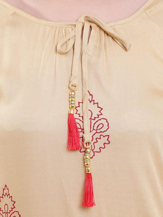 tie up neck printed top - 16498538 - Zoom Image - 5