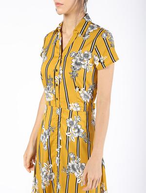 button up floral maxi dress - 16498720 - Standard Image - 5