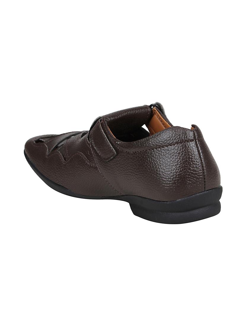 marco ferro brown leatherette back strap sandals - 16499785 - Zoom Image - 2