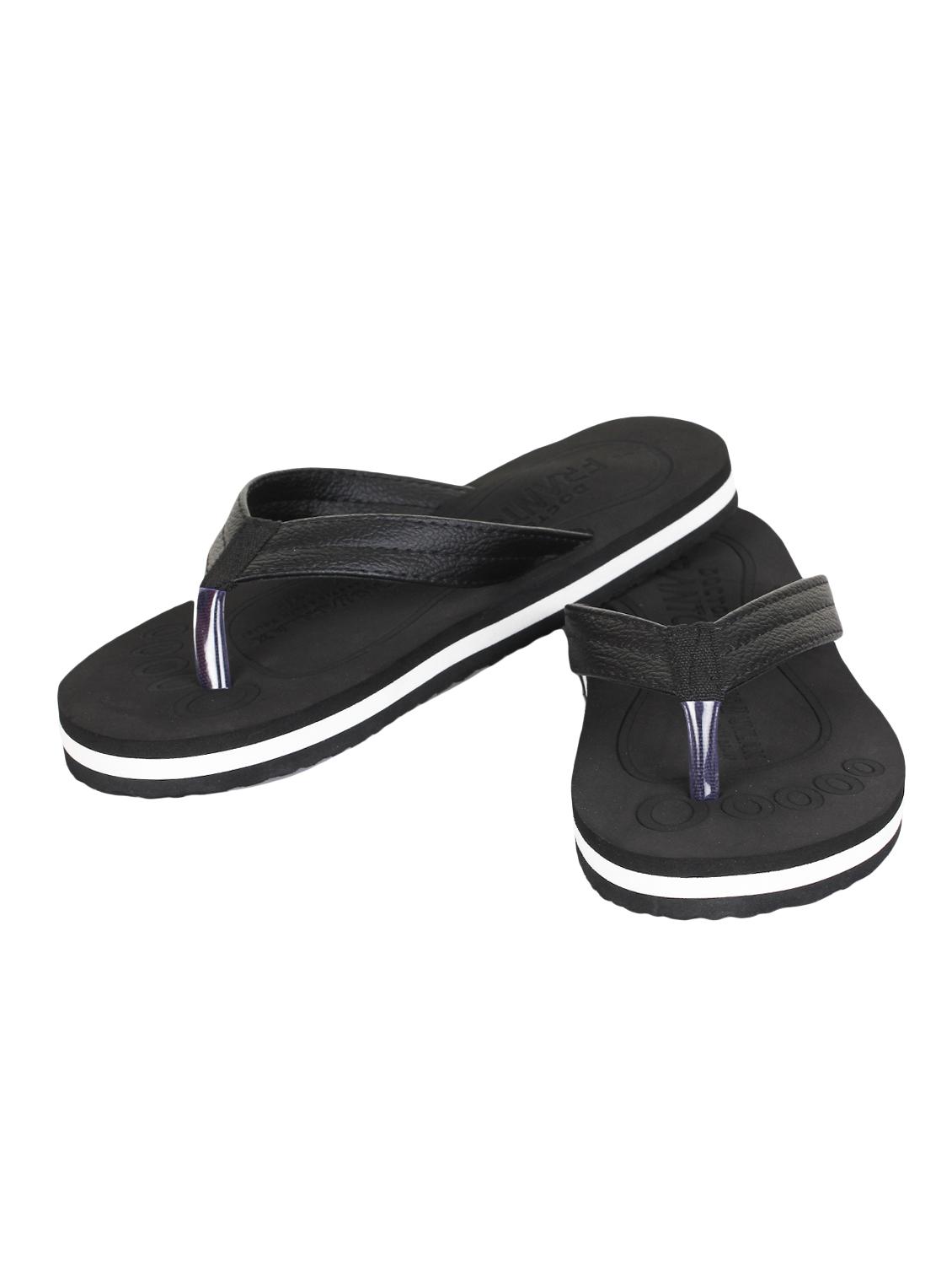 frantofit black leatherette toe separator flip flops - 16499859 - Zoom Image - 2
