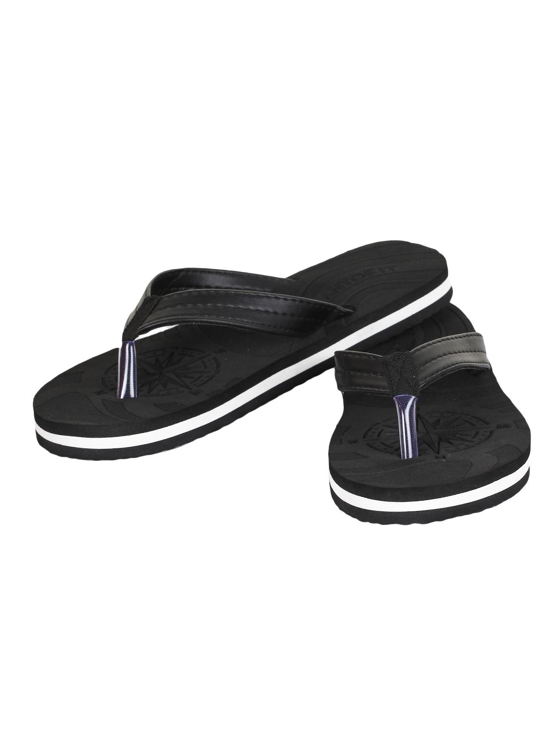 frantofit black leatherette toe separator flip flops - 16499861 - Zoom Image - 2