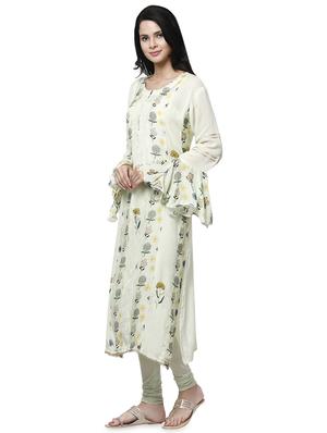 floral printed semi-stitched kurta set - 16499996 - Standard Image - 2