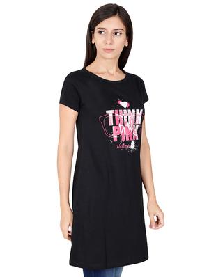 round neck quirky printed long tee - 16500353 - Standard Image - 2