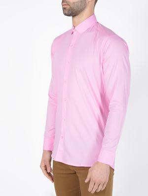 pink solid casual shirt - 16502321 - Standard Image - 5