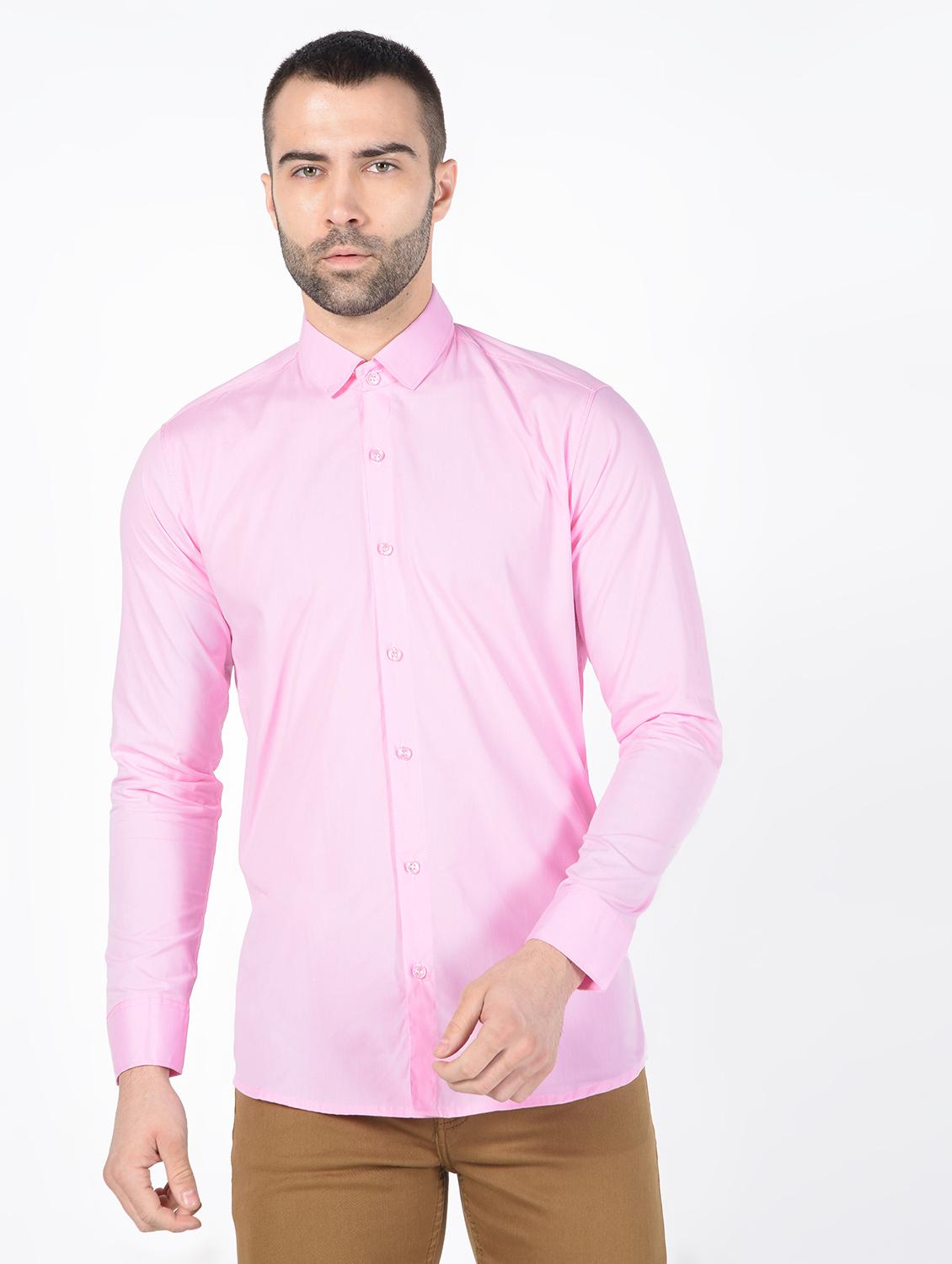 pink solid casual shirt - 16502321 - Zoom Image - 2