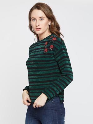 bug embellished striped pullover - 16503306 - Standard Image - 2