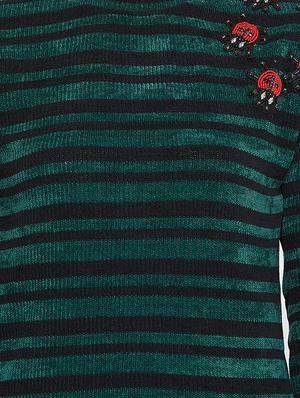bug embellished striped pullover - 16503306 - Standard Image - 5