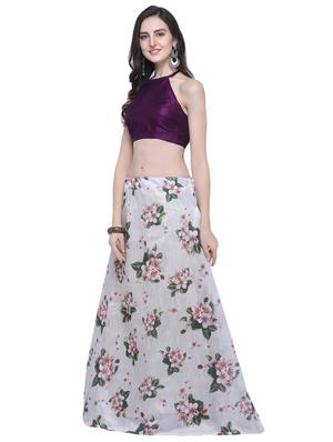 floral flared lehenga - 16503821 - Standard Image - 2