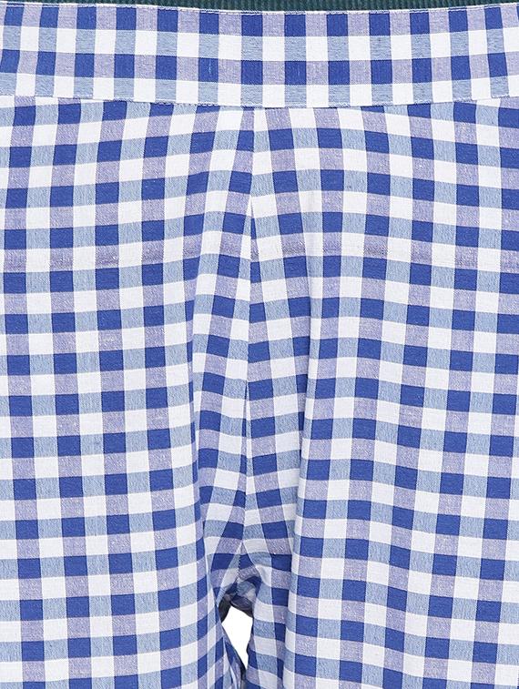 gingham flat front crop trousers - 16503937 - Zoom Image - 5