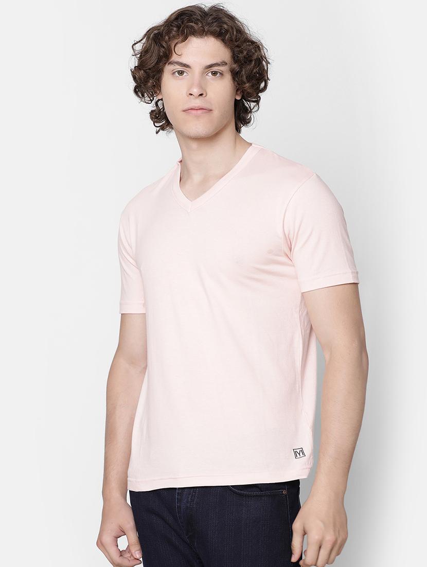 peach solid t-shirt - 16503980 - Zoom Image - 2