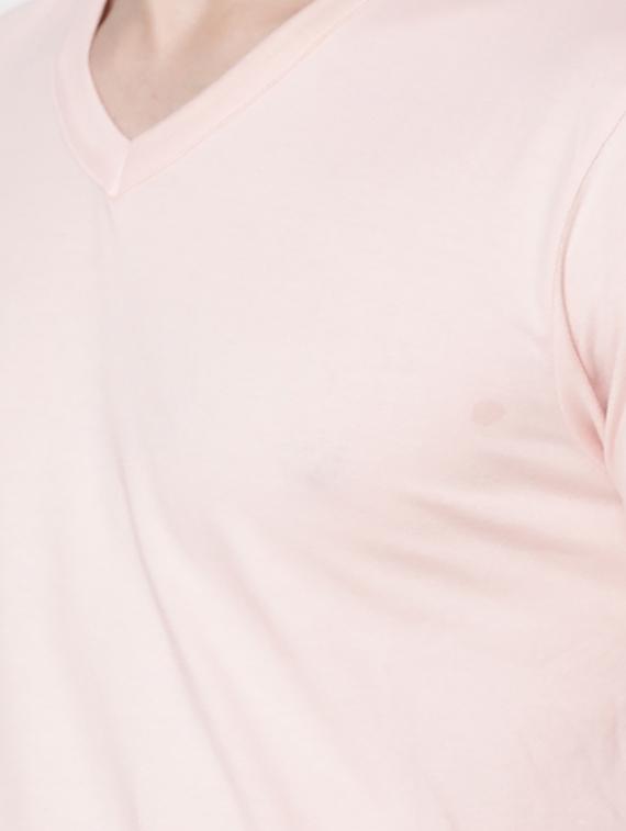 peach solid t-shirt - 16503980 - Zoom Image - 5