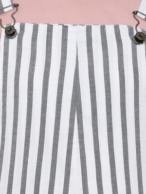 pocket detail striped dungaree jumpsuit - 16504063 - Standard Image - 5