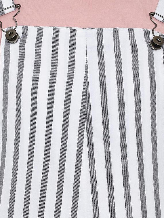 pocket detail striped dungaree jumpsuit - 16504063 - Zoom Image - 5