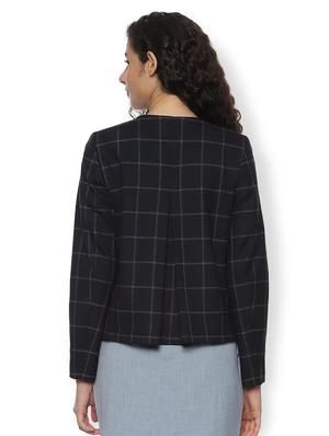 long sleeved checkered blazer - 16504161 - Standard Image - 2