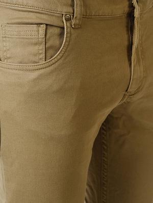 beige solid ripped jeans - 16504347 - Standard Image - 5