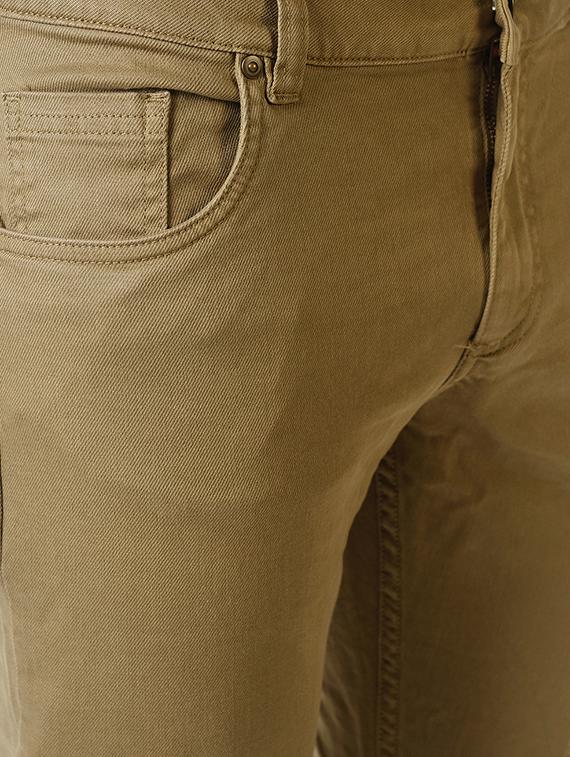 beige solid ripped jeans - 16504347 - Zoom Image - 5