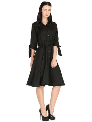 tie knot detail shirt dress - 16504560 - Standard Image - 2