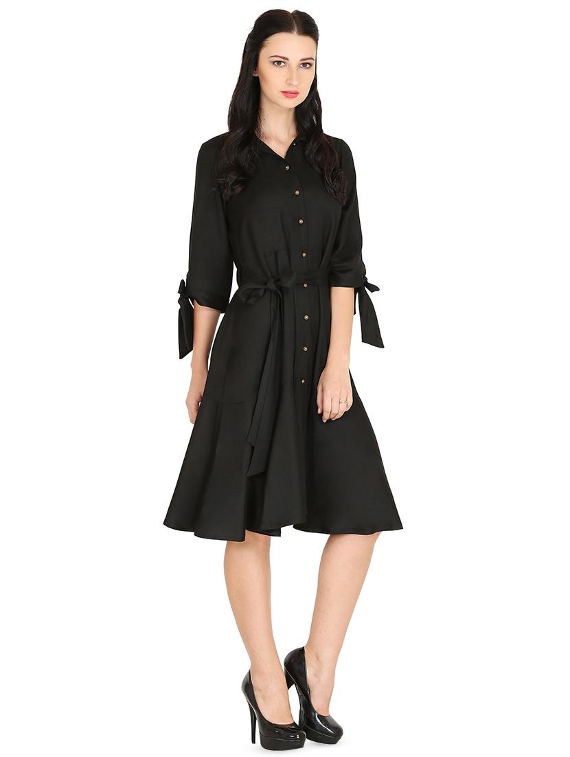 tie knot detail shirt dress - 16504560 - Zoom Image - 2