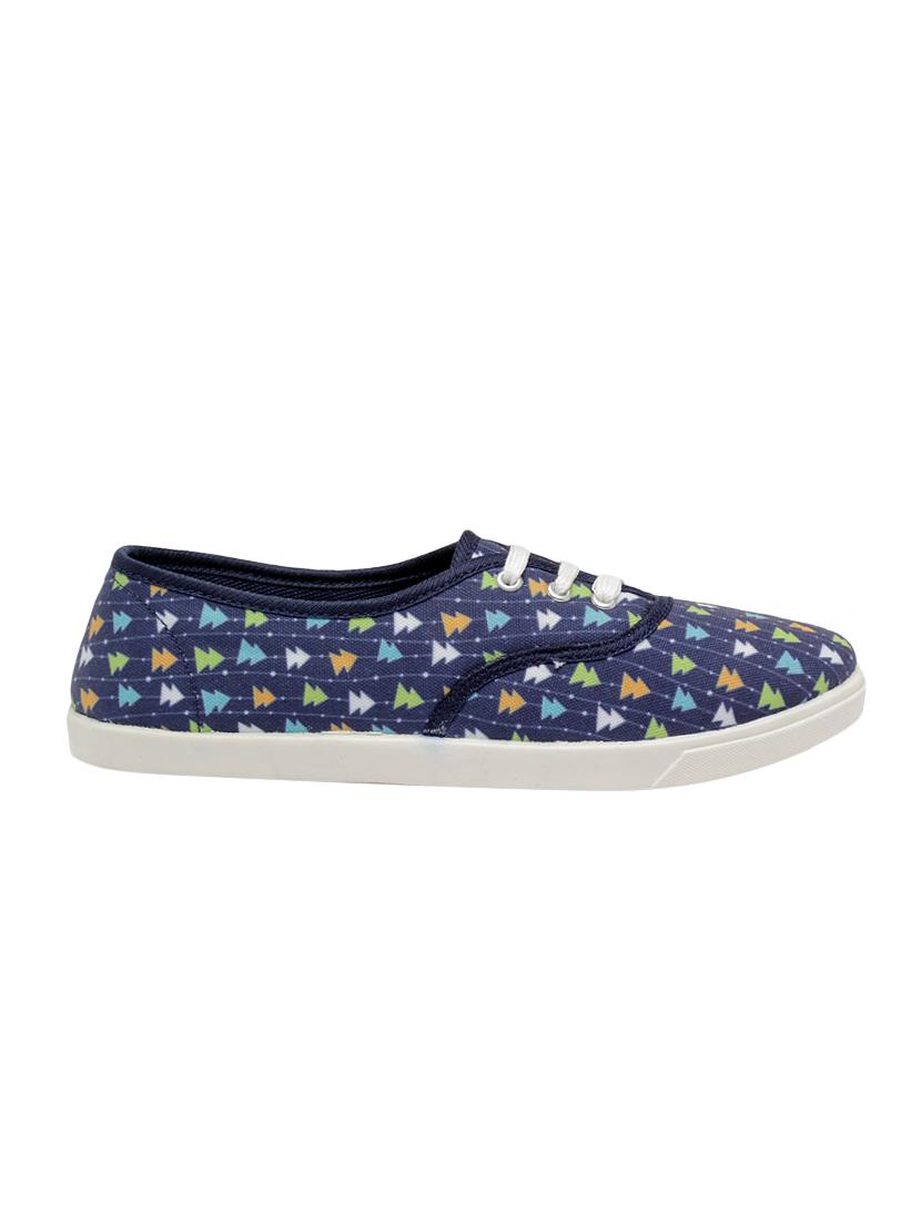blue canvas slip on casual shoes - 16504734 - Zoom Image - 2