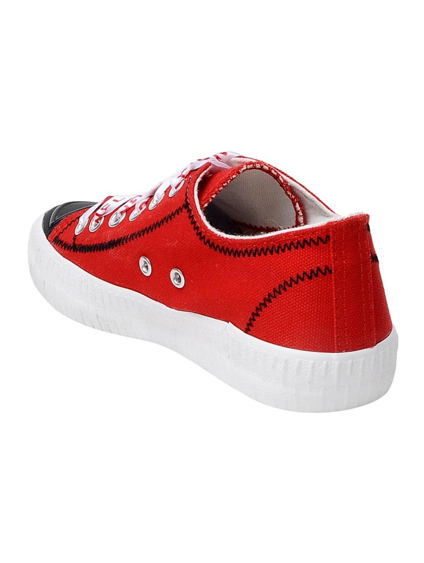 red lace-up sneakers - 16504930 - Zoom Image - 2