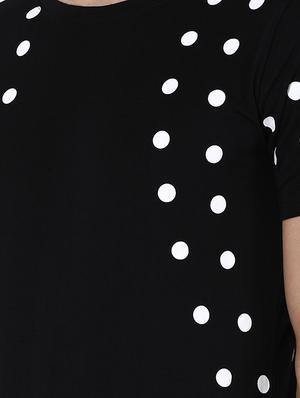 black polka dot print t-shirt - 16505600 - Standard Image - 5