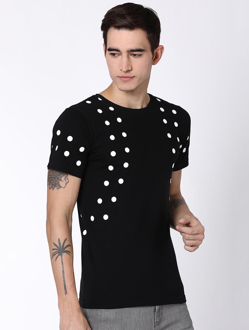 black polka dot print t-shirt - 16505600 - Zoom Image - 2