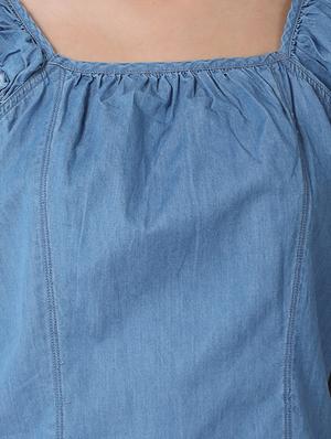 frayed detail solid a-line dress - 16505717 - Standard Image - 5
