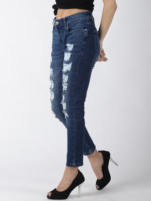 high rise distressed jeans - 16505812 - Standard Image - 2