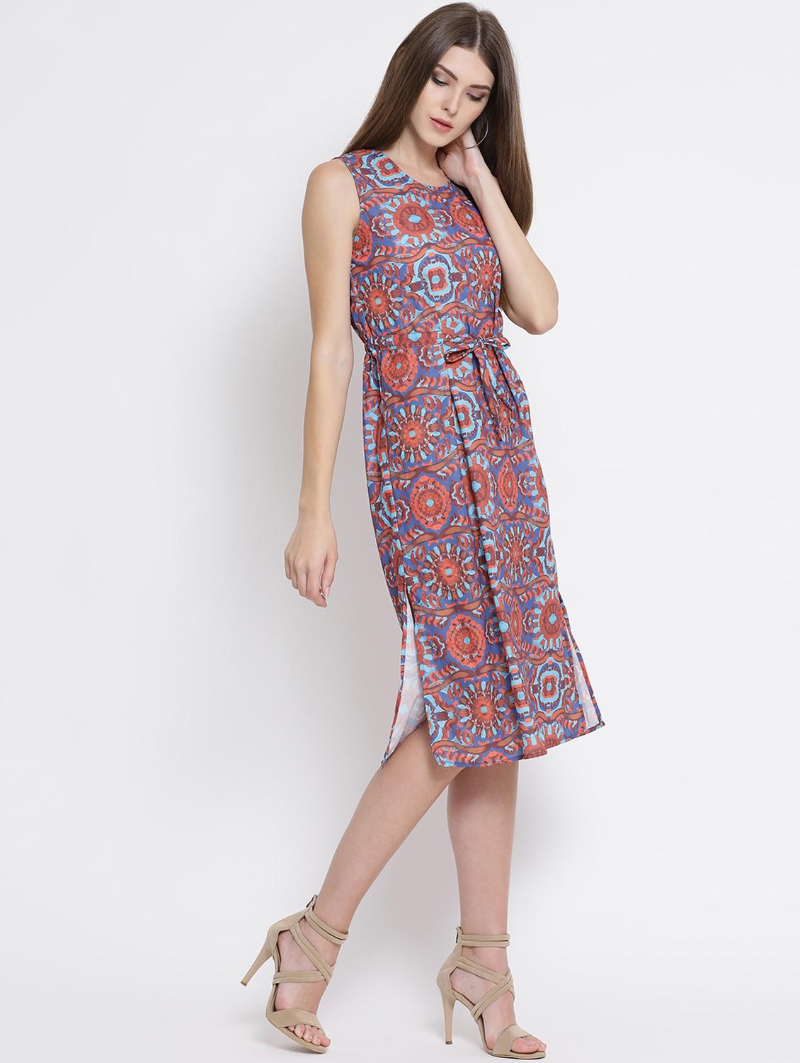 draw string side slit a-line dress - 16506751 - Zoom Image - 2