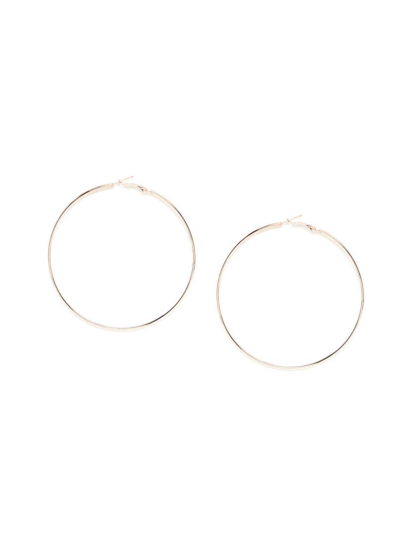 gold metal hoop earring - 16506953 - Zoom Image - 2