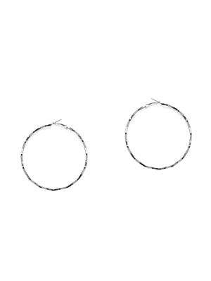 silver metal hoop earring - 16506971 - Standard Image - 2