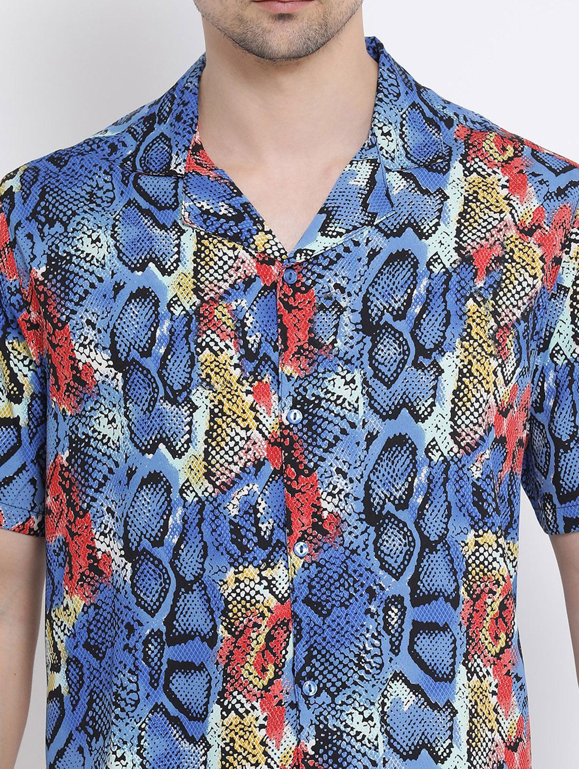 blue printed casual shirt - 16507023 - Zoom Image - 5