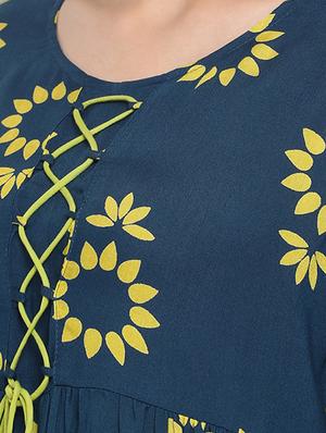 bell sleeved criss cross detail top - 16507281 - Standard Image - 5