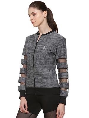 contrast mesh detail jacket - 16507499 - Standard Image - 2